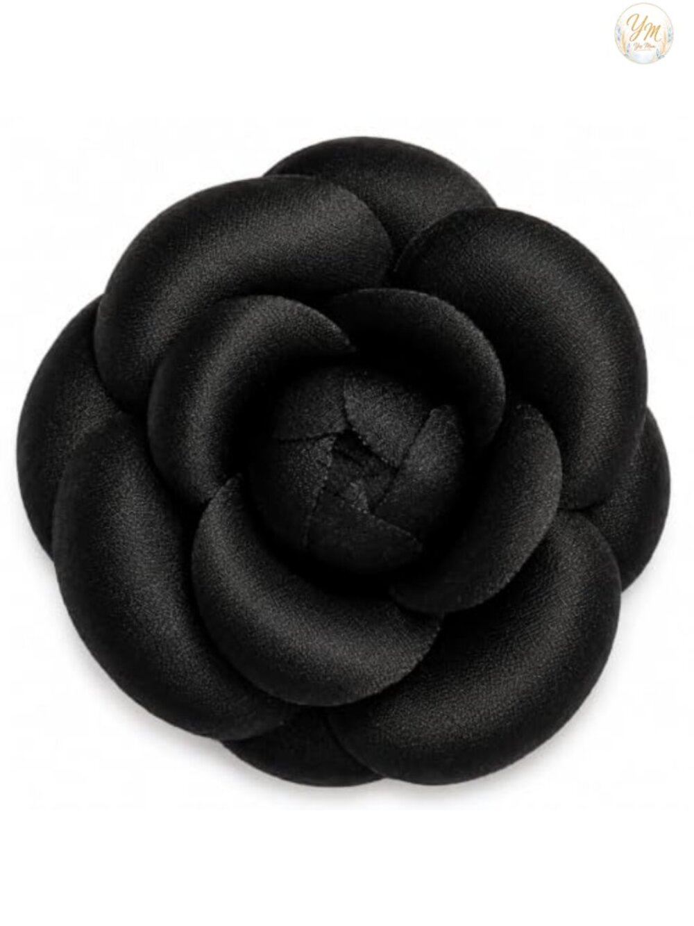 Handmade Satin Camellia Brooch Lapel Pin 2.75 in Made in New York